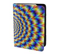 YUNWEIKEJI GIF de ilusión óptica en Espiral, Funda para Pasaporte Cartera de Viaje de Cuero PU Funda para Pasaporte Fundas para Pasaporte 5,5 Pulgadas