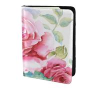 YUNWEIKEJI Hermosas Flores Rosa Flor Rosa Floral, Funda para Pasaporte Cartera de Viaje de Cuero PU Funda para Pasaporte Fundas para Pasaporte 5,5 Pulgadas