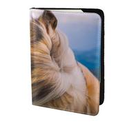 YUNWEIKEJI Hermoso Collie áspero, Funda para Pasaporte Cartera de Viaje de Cuero PU Funda para Pasaporte Fundas para Pasaporte 5,5 Pulgadas