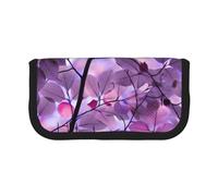YUNWEIKEJI Hoja Morada, Estuche para lápices, Estuche para lápices de Lona Bolsa para cosméticos de Gran Capacidad