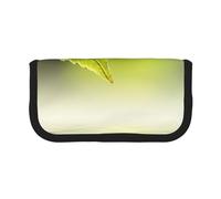 YUNWEIKEJI Hoja Verde Reflejando En El Agua del Río, Estuche para lápices, Estuche para lápices de Lona Bolsa para cosméticos de Gran Capacidad