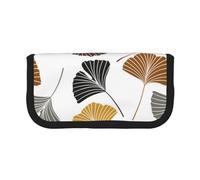 YUNWEIKEJI Hojas de Gingko, Estuche para lápices, Estuche para lápices de Lona Bolsa para cosméticos de Gran Capacidad