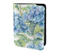 YUNWEIKEJI Hortensia Acuarela Impresa, Funda para Pasaporte Cartera de Viaje de Cuero PU Funda para Pasaporte Fundas para Pasaporte 5,5 Pulgadas