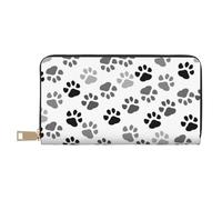 YUNWEIKEJI Impresión de Pata de Perro, Carteras Cartera de Gran Capacidad para Hombres y Mujeres Carteras Tarjeta de crédito Cartera de Cuero de Microfibra