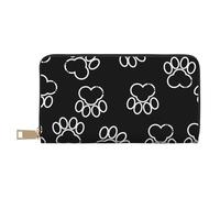 YUNWEIKEJI Impresión de Patas Negras, Carteras Cartera de Gran Capacidad para Hombres y Mujeres Carteras Tarjeta de crédito Cartera de Cuero de Microfibra
