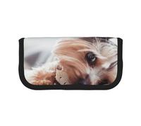 YUNWEIKEJI Impresión de Yorkshire Terrier, Estuche para lápices, Estuche para lápices de Lona Bolsa para cosméticos de Gran Capacidad