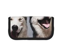 YUNWEIKEJI Impresión Husky, Estuche para lápices, Estuche para lápices de Lona Bolsa para cosméticos de Gran Capacidad