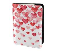 YUNWEIKEJI Imprimir Corazones Rojos Cayendo, Funda para Pasaporte Cartera de Viaje de Cuero PU Funda para Pasaporte Fundas para Pasaporte 5,5 Pulgadas