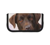 YUNWEIKEJI Labrador Marrón Lavanda Perros Retriever, Estuche para lápices, Estuche para lápices de Lona Bolsa para cosméticos de Gran Capacidad