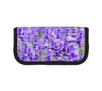 YUNWEIKEJI Lavanda Púrpura Impresa, Estuche para lápices, Estuche para lápices de Lona Bolsa para cosméticos de Gran Capacidad