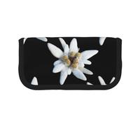 YUNWEIKEJI Leontopodio Edelweiss, Estuche para lápices, Estuche para lápices de Lona Bolsa para cosméticos de Gran Capacidad