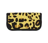 YUNWEIKEJI Leopardo Amarillo Guepardo, Estuche para lápices, Estuche para lápices de Lona Bolsa para cosméticos de Gran Capacidad