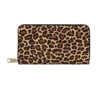 YUNWEIKEJI Leopardo Guepardo Fresco, Carteras Cartera de Gran Capacidad para Hombres y Mujeres Carteras Tarjeta de crédito Cartera de Cuero de Microfibra