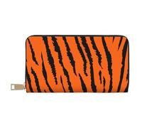 YUNWEIKEJI Leopardo Tigre Naranja, Carteras Cartera de Gran Capacidad para Hombres y Mujeres Carteras Tarjeta de crédito Cartera de Cuero de Microfibra