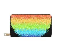 YUNWEIKEJI LGBT Gilter Arco Iris Gay, Carteras Cartera de Gran Capacidad para Hombres y Mujeres Carteras Tarjeta de crédito Cartera de Cuero de Microfibra