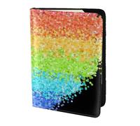 YUNWEIKEJI LGBT Gilter Arco Iris Gay, Funda para Pasaporte Cartera de Viaje de Cuero PU Funda para Pasaporte Fundas para Pasaporte 5,5 Pulgadas