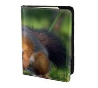 YUNWEIKEJI Linda Ardilla, Funda para Pasaporte Cartera de Viaje de Cuero PU Funda para Pasaporte Fundas para Pasaporte 5,5 Pulgadas