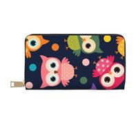 YUNWEIKEJI Lindo Búho Estampado Animal Lunares, Carteras Cartera de Gran Capacidad para Hombres y Mujeres Carteras Tarjeta de crédito Cartera de Cuero de Microfibra