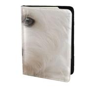 YUNWEIKEJI Lindo Cachorro Westie, Funda para Pasaporte Cartera de Viaje de Cuero PU Funda para Pasaporte Fundas para Pasaporte 5,5 Pulgadas