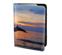 YUNWEIKEJI Lindo delfín Impreso., Funda para Pasaporte Cartera de Viaje de Cuero PU Funda para Pasaporte Fundas para Pasaporte 5,5 Pulgadas