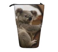 YUNWEIKEJI Lindo Koala en el árbol, Estuche telescópico para lápices, Soporte para lápices con Cremallera, Bolsa de Maquillaje, Bolsa para lápices