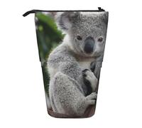 YUNWEIKEJI Lindo Koala, Estuche telescópico para lápices, Soporte para lápices con Cremallera, Bolsa de Maquillaje, Bolsa para lápices