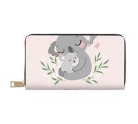 YUNWEIKEJI Lindo Koala mamá y bebé, Carteras Cartera de Gran Capacidad para Hombres y Mujeres Carteras Tarjeta de crédito Cartera de Cuero de Microfibra