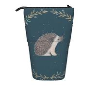 YUNWEIKEJI Lindo pequeño Erizo, Estuche telescópico para lápices, Soporte para lápices con Cremallera, Bolsa de Maquillaje, Bolsa para lápices