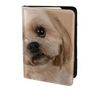 YUNWEIKEJI Lindo Perro Shitzu, Funda para Pasaporte Cartera de Viaje de Cuero PU Funda para Pasaporte Fundas para Pasaporte 5,5 Pulgadas
