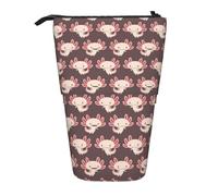 YUNWEIKEJI Lindo Poder de ajolote, Estuche telescópico para lápices, Soporte para lápices con Cremallera, Bolsa de Maquillaje, Bolsa para lápices