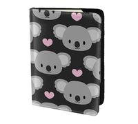 YUNWEIKEJI Lindos Koalas y Corazones Rosados, Funda para Pasaporte Cartera de Viaje de Cuero PU Funda para Pasaporte Fundas para Pasaporte 5,5 Pulgadas
