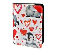 YUNWEIKEJI Lindos pingüinos día de San Valentín, Funda para Pasaporte Cartera de Viaje de Cuero PU Funda para Pasaporte Fundas para Pasaporte 5,5 Pulgadas