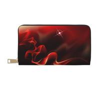 YUNWEIKEJI Llama roja Impresa., Carteras Cartera de Gran Capacidad para Hombres y Mujeres Carteras Tarjeta de crédito Cartera de Cuero de Microfibra