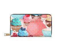 YUNWEIKEJI Magdalena de Taza de té, Carteras Cartera de Gran Capacidad para Hombres y Mujeres Carteras Tarjeta de crédito Cartera de Cuero de Microfibra