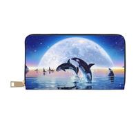 YUNWEIKEJI Manada de orcas, Carteras Cartera de Gran Capacidad para Hombres y Mujeres Carteras Tarjeta de crédito Cartera de Cuero de Microfibra