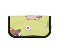 YUNWEIKEJI Mapache Kawaii Lindo, Estuche para lápices, Estuche para lápices de Lona Bolsa para cosméticos de Gran Capacidad