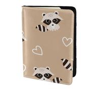 YUNWEIKEJI Mapache Lindo Estampado Animal, Funda para Pasaporte Cartera de Viaje de Cuero PU Funda para Pasaporte Fundas para Pasaporte 5,5 Pulgadas