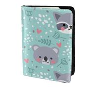YUNWEIKEJI Mapache y Koala, Funda para Pasaporte Cartera de Viaje de Cuero PU Funda para Pasaporte Fundas para Pasaporte 5,5 Pulgadas