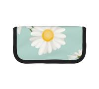 YUNWEIKEJI Margarita Exuberante Flor Floral, Estuche para lápices, Estuche para lápices de Lona Bolsa para cosméticos de Gran Capacidad