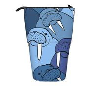 YUNWEIKEJI Muro de morsa, Estuche telescópico para lápices, Soporte para lápices con Cremallera, Bolsa de Maquillaje, Bolsa para lápices