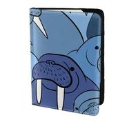 YUNWEIKEJI Muro de morsa, Funda para Pasaporte Cartera de Viaje de Cuero PU Funda para Pasaporte Fundas para Pasaporte 5,5 Pulgadas