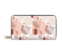 YUNWEIKEJI Ola de Oro Rosa, Carteras Cartera de Gran Capacidad para Hombres y Mujeres Carteras Tarjeta de crédito Cartera de Cuero de Microfibra