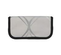 YUNWEIKEJI Ola Geométrico Gris Plata, Estuche para lápices, Estuche para lápices de Lona Bolsa para cosméticos de Gran Capacidad