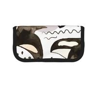 YUNWEIKEJI Orcas de Acuarela, Estuche para lápices, Estuche para lápices de Lona Bolsa para cosméticos de Gran Capacidad