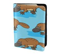 YUNWEIKEJI Ornitorrinco Divertido Australiano, Funda para Pasaporte Cartera de Viaje de Cuero PU Funda para Pasaporte Fundas para Pasaporte 5,5 Pulgadas