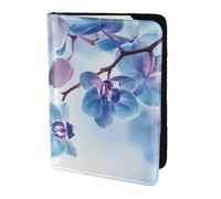 YUNWEIKEJI Orquideas Flores Naturales, Funda para Pasaporte Cartera de Viaje de Cuero PU Funda para Pasaporte Fundas para Pasaporte 5,5 Pulgadas