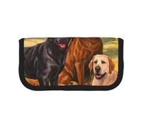 YUNWEIKEJI Otoño Labrador Lab Golden Retriever Perro Agradeciendo, Estuche para lápices, Estuche para lápices de Lona Bolsa para cosméticos de Gran Capacidad