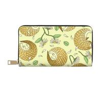 YUNWEIKEJI pangolines y Margaritas, Carteras Cartera de Gran Capacidad para Hombres y Mujeres Carteras Tarjeta de crédito Cartera de Cuero de Microfibra