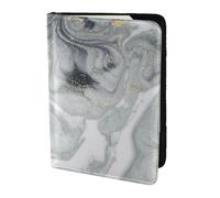 YUNWEIKEJI Pastel De Salpicaduras Abstractas De Mármol Gris, Funda para Pasaporte Cartera de Viaje de Cuero PU Funda para Pasaporte Fundas para Pasaporte 5,5 Pulgadas