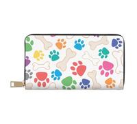 YUNWEIKEJI Pata y Hueso de Perro, Carteras Cartera de Gran Capacidad para Hombres y Mujeres Carteras Tarjeta de crédito Cartera de Cuero de Microfibra